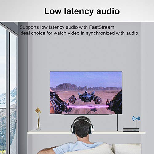 Alead TRX HD Pro Bluetooth Wireless Stereo Audio Transmitter and Receiver (A2DP), Long Range, Optical, HDMI, aux Audio. D/A Audio Converter, HDMI Audio Extractor, for TV, Home Theater, Headphone