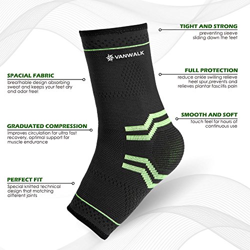 Ankle Brace w Velcro Active 2 Ankle Support Braces Compression Sleeve