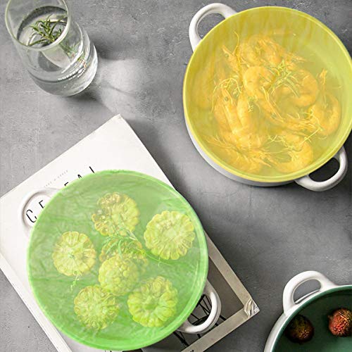 60 Pcs Elastic Food Storage Covers Reusable Bowl Covers Plastic Covers for Outdoor Picnic 3 Different sizes (60)