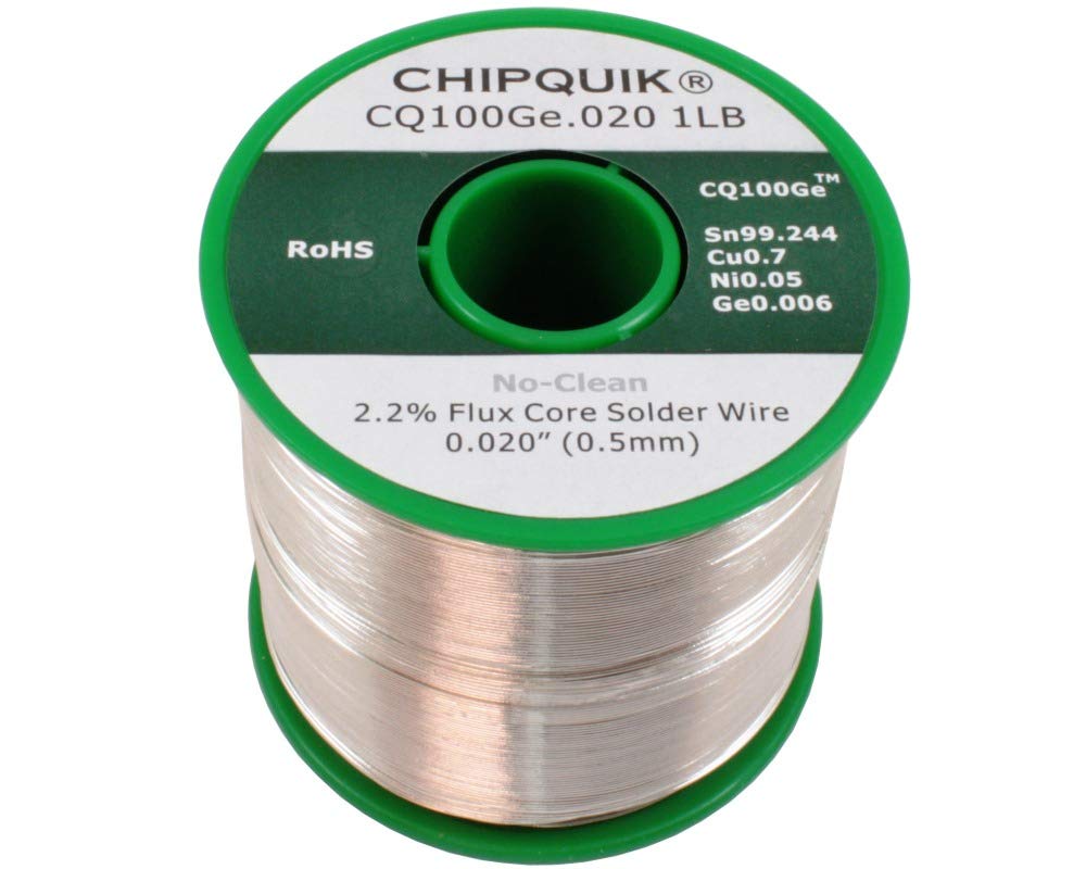 Germanium Doped Solder Wire Sn/Cu0.7/Ni0.05/Ge0.006 No-Clean .020 1lb