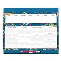 Boxclever Press Big Meal Planner. Magnetic Refrigerator Grocery List and Planning Pad. Nearly US Letter size. Perforated shopping list pad with weekly menu planner. Pocket for coupons & receipts.