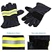 KKmoon Fire Protective Gloves Anti-fire Equipment Fire Proof Waterproof Heat-Resistant Flame-Retardant Gloves with Reflective Strap