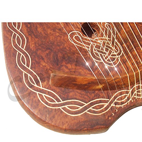 Lyra Harp Rosewood 10 Metal Strings/Rosewood Lyre Harp - Thumbnail 2