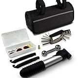 GoTravel2 Mini Bike Repair Tool kit with Pump - Mini Bicycle Repair Tool kit with Pump,16 in 1 Bicycle Essential Multi Tools Set (Bike Repair Tools)