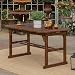 Walker Edison Furniture Company OWTEXDB 6-8 Person Outdoor Patio Wood Extendable Rectangle Dining Table with Leaf All Weather Backyard Conversation Garden Poolside Balcony, 55-79 Inch, Dark Brown primary