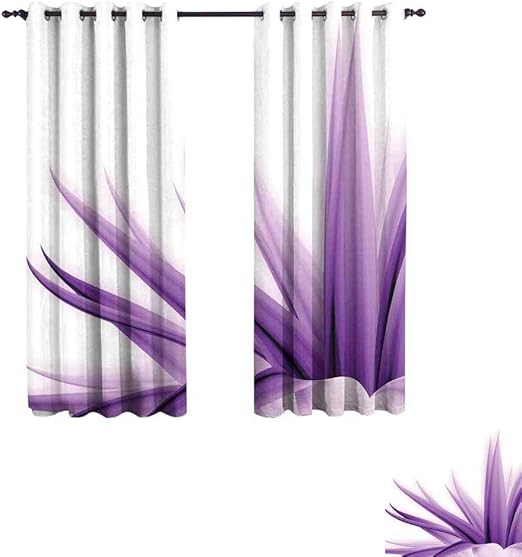 Flower Blackout Curtains Panels 52W x 96L,2 Panels Blackout