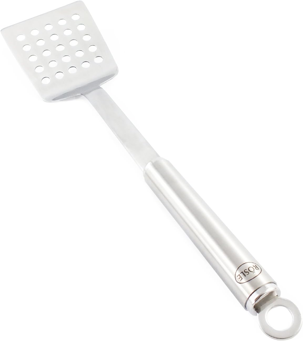 Rösle BBQ-Wender Grillwender- Aus Edelstahl - 46 cm lang - Rohrgriff mit Spezialzement vergossen - Ideal für Burger, Gemüse, Pizza, Garnelen, Paela und viel mehr