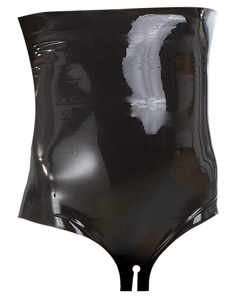 The Latex Collection High Rise Briefs, Black, X-Large