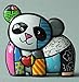Romero Britto Mini Panda Figurine