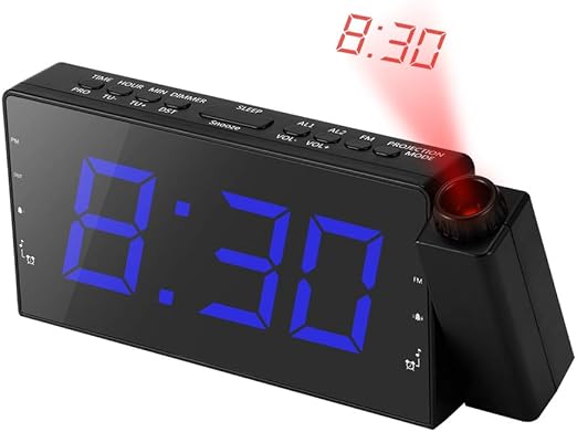 Amazon Com Projection Alarm Clock Am Fm Radio Alarm Clock