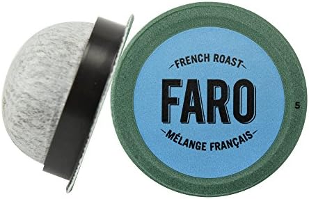 Faro French Roast, Extra Dark Roast Coffee, 100% Compostable, Fair Trade &amp; Organic, Single Serve Cups for Keurig K-Cup Brewers, 24 Count