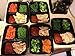 Quantahome 3 Compartment Portion Control Bento Reusable, Freezer safe, Microwave, dishwasher, Meal Prep, Lunch Box, Food Storage Containers with Lids - Set of 7