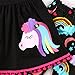 2-7T Toddler Girls Pony Sleeveless Shirt Tops Cropped Pants Outfits Clothes Set(5-6T, Black)