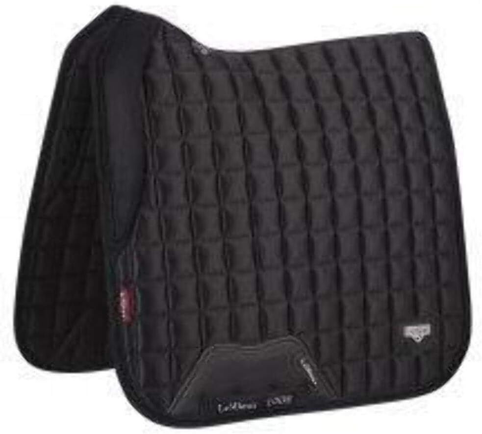 LeMieux Loire Memory Satin Dressage Square Black Saddle Pad, Unisex