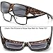 CAXMAN Polarized Fit Over Glasses Sunglasses for Prescription Glasses, Small Size, Tortoise Shell Frame with Grey Lens, 100% UV Protection