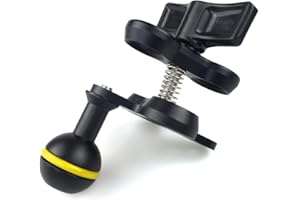 Sea Frogs 1-inch Ball Arm, Aluminum Clamp for Underwater Camera Light Mount, Black and Yellow