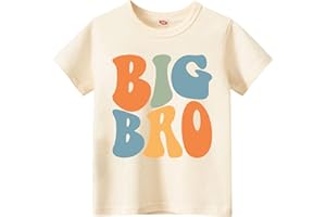 Sineeko Big Brother Shirt for Toddler Baby Boy Big Bro Announcement T-Shirt Graphic Tee Short Sleeve Shirt
