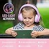 Headphones-for-Kids-PowerLocus-Bluetooth-Headphones-Kid-Headphone-Over-Ear-with-LED-Lights-Foldable-Headphones-with-MicrophoneVolume-Limited-Wireless-and-Wired-Headphone-for-PhonesTabletsPCTV PowerLocus Headphones for Kids, Bluetooth Headphones, Kid Headphone Over-Ear with LED Lights, Foldable Headphones with…