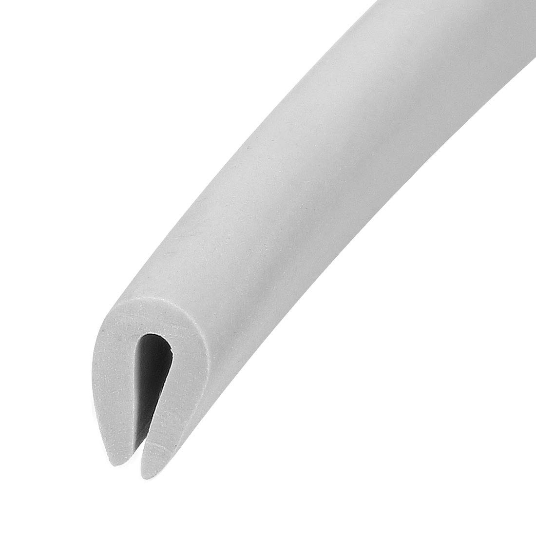 sourcing map Edge Trim U Seal Grey Rubber Plastic U Channel Edge Protector Fits 1/64" - 1/16" Edge 10 Feet Length