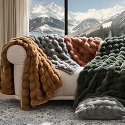 EverGrace Ultra Soft Luxury Fluffy Faux Rabbit Fur