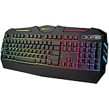 TEC.BEAN Rainbow LED Backlit Wired Office Gaming Keyboard
