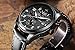 OCHSTIN Aviator Mens Military Chronograph Watch Black Leather Band Date Quartz Analog Pilot Watches