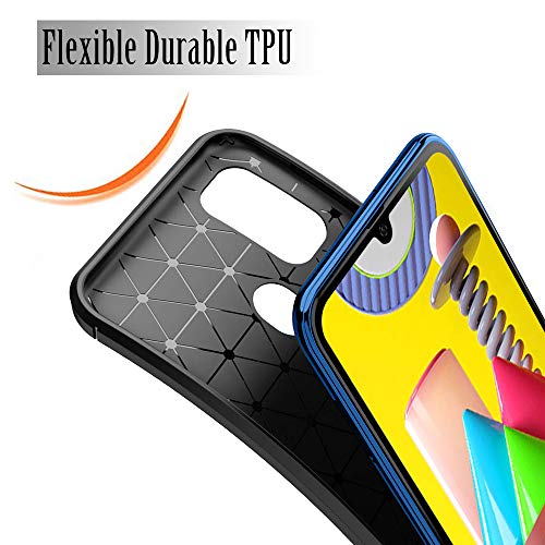 TheGiftKart Rugged Carbon Fibre Samsung Galaxy M31 Armor Back Cover Case | Shockproof & Protective | Stunning Minimalist
