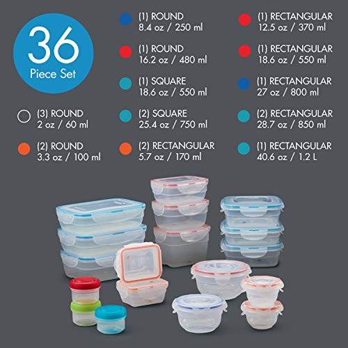 LocknLock Easy Essentials Color Mates Food Storage Lids/Airtight