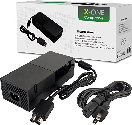 XBOX One Power Supply Cord, (QUITE Version) YTEAM AC Adapter Power Supply Cord Great Charger Accessory Kit for Xbox One Auto Voltage,Black   (“Doesnt fit the xbox one s.”)