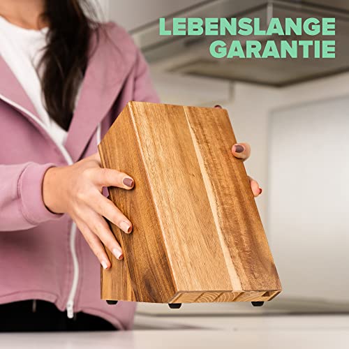 Knife Block Wood / Knife Holder Raf By Coninx | Knife Block Made Of High Quality Wood | Without Knives | (Accacia)