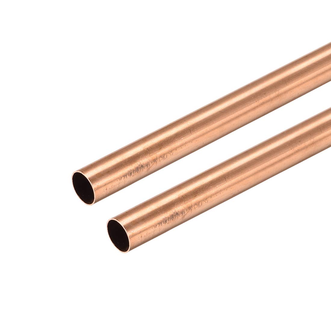 sourcing map Copper Round Tube, 6mm OD 0.2mm Wall Thickness 300mm Long Straight Pipe Tubing 2 Pcs