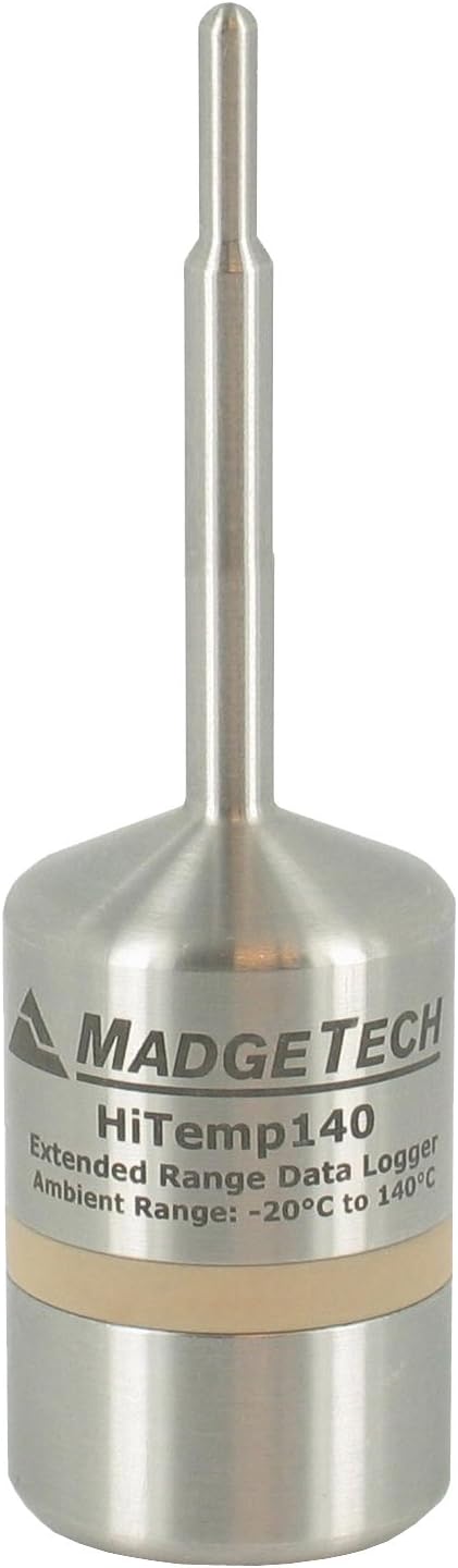 MadgeTech HiTemp140-7-TSK-CERT Stainless Steel Extreme High Temperature Data Logger with Thermal Shield, NIST Certificate and 7" Probe