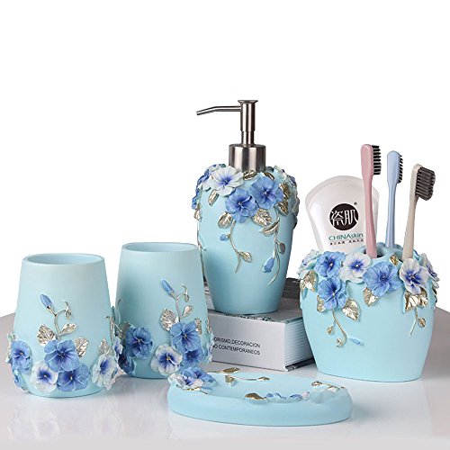LUANT Bathroom Accessories Set, 5Piece Bathroom Gift Set Features Soap