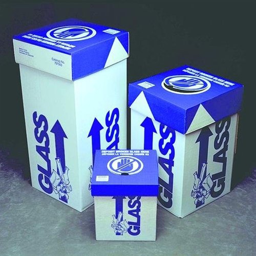 Dynalon 797035 Medium Floor Model Laboratory Glass Disposal Box, 12