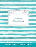 Image de Adult Coloring Journal: Debtors Anonymous (Mythical Illustrations, Turquoise Stripes)