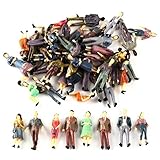 100Pcs 1:50 Scale O Gauge Hand Painted Layout Model Train People Figure by SoleRot