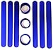 TheAwristocrat 9 Blue Silicone Slap Bracelets - Soft & Safe for Kids Boys & Girls Party Favors - Durable