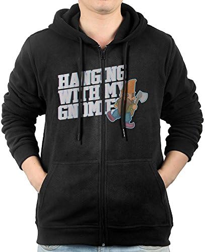 WRTU Hanging With My Gnomies Gardener Gnomies Hanging Chilling Man's Big Pockets Guys Full Zip Fashionbaseball Hoodies