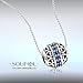 SOUFEEL September Birthstone Charm Dark Blue 925 Sterling Silver Charms for Bracelet Necklace