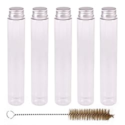 15 Pack 100ml Clear Plastic Test Tubes with Screw