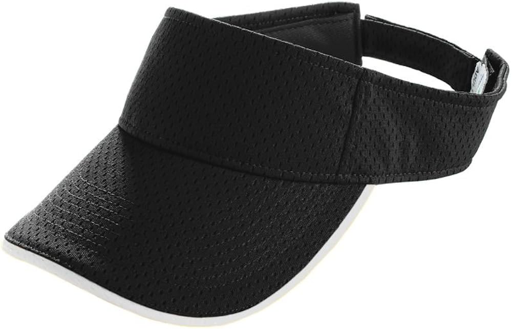 Augusta Sportswear Boys' One Size 6224, Black/White: Sports Fan Visors: Clothing
