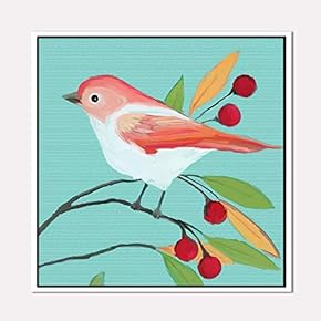 Framed Canvas Wall Art for Living Room, Bedroom Beautiful Watercolor Birds Canvas Prints for Home Decoration Ready to Hanging - 16x16 inches