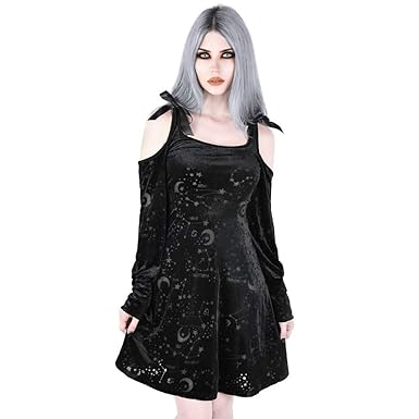Killstar Samt Skater Kleid - Cosmo