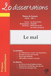 20 dissertations avec analyses et commentaires sur le thème Le mal