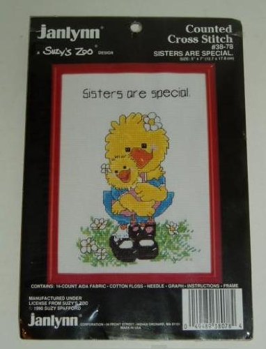 Suzy S Zoo Cross Stitch Kit 1990 Sisters Are Special 5 X 7 Amazon In Home Kitchen