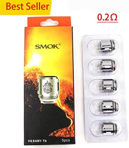 V8 BÅBŶ T6 0.2 Ćoils (5pcs) For ŢFṼ8 BÅBŶ / BIG BÅBŶ ŢǞNK SŢick V8 Ţ-PriṼ ProĆolor Ålien ḰIŢ