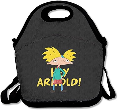 Hey Arnold Logo Lunch Box Bag For Kids Adult Men Women Girl Boy,lunch Tote Lunch Holder With Adjustable Strap ,double Shoulder