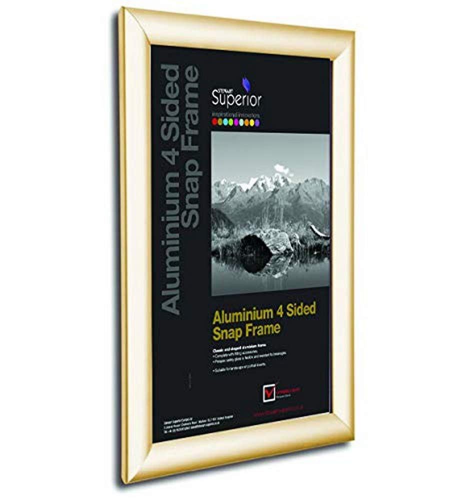 Stewart Superior A2 Aluminium 4 Sided 25mm Front Loading Picture/Poster Snap Frame - Cream