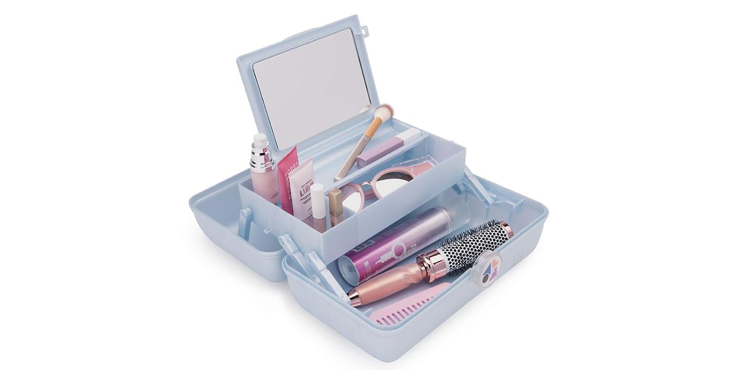 Caboodles Miami beat - on-the-go girl cosmetic organizer, Neon Pink Base With/ Lavender Handle: Beauty