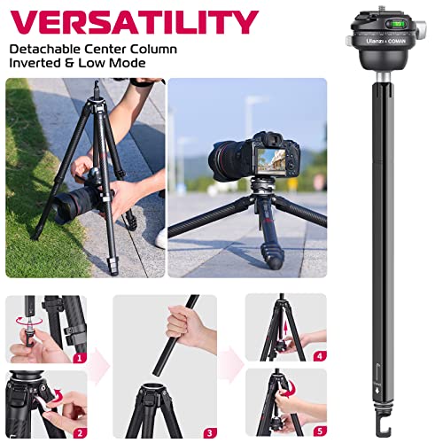 ULANZI Zero F38 Professional Camera Tripod, 62.6" Lightweight Carbon
